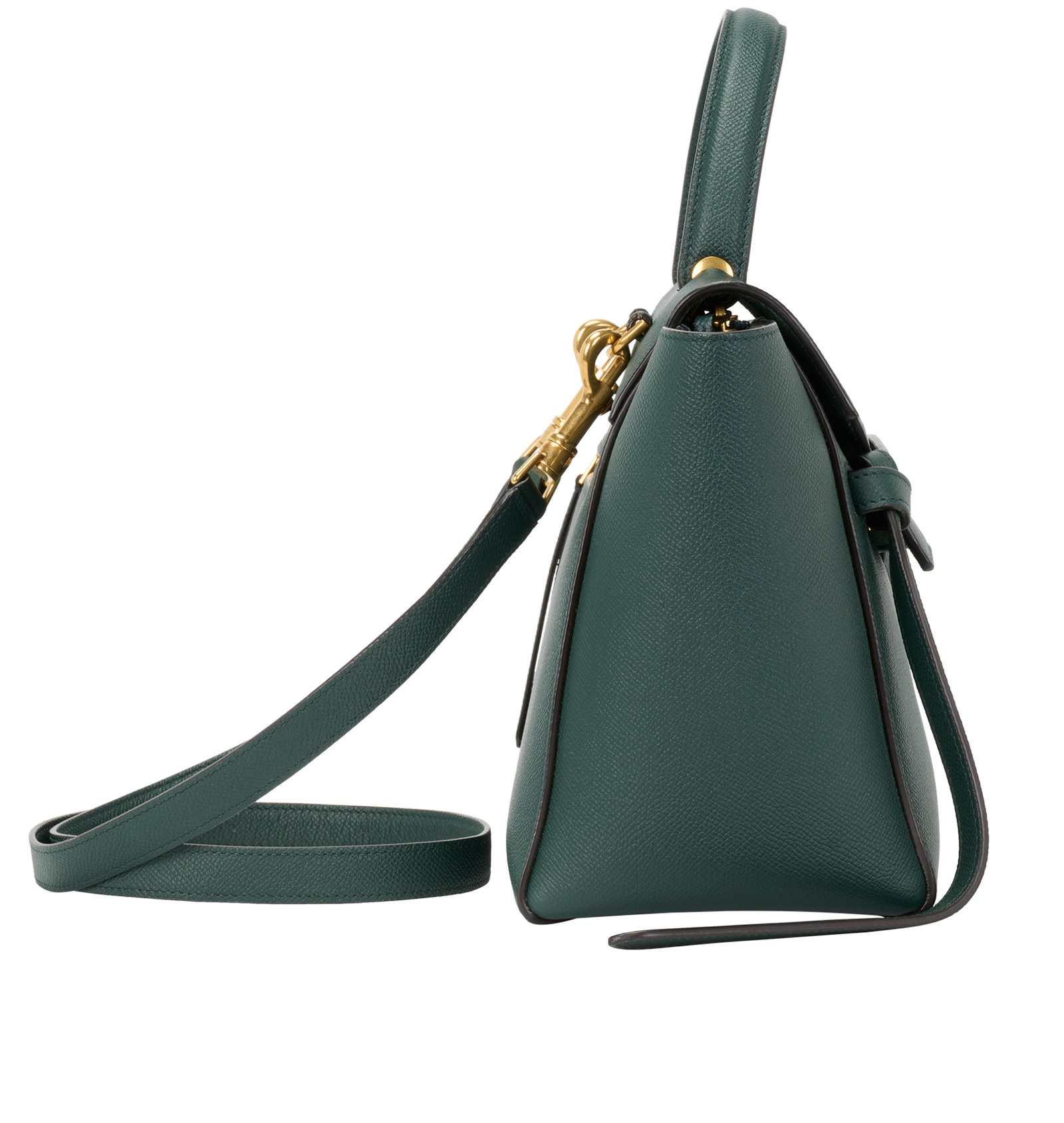 Micro Belt, &pound;1,200, Handbags, Green, Leather, Side view